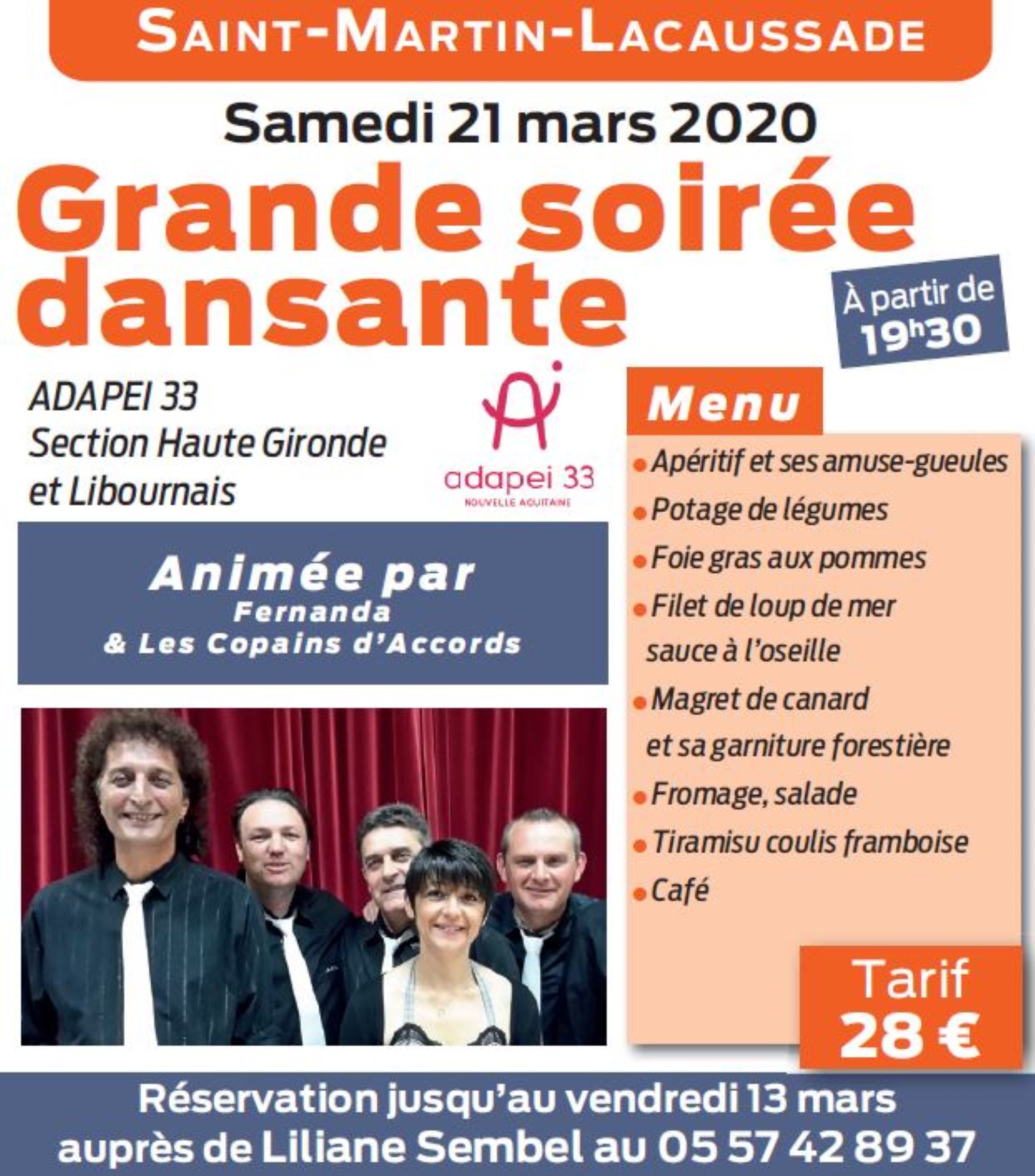 ANNULATION – Grande soirée dansante  – Section locale Haute-Gironde et Libournais